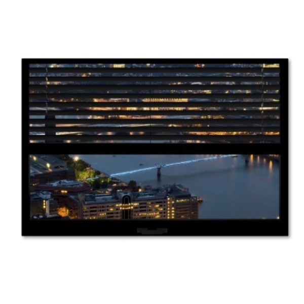 Trademark Fine Art Philippe Hugonnard 'Window View London by Night 4' 2 Panel Art 1, 22x32 PH0068A-C2232GG